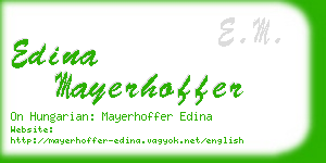 edina mayerhoffer business card